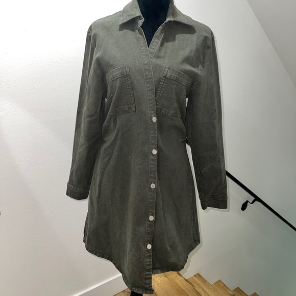 Le Jean Eliza Denim Mini Shirt Dress - Picture 7 of 15